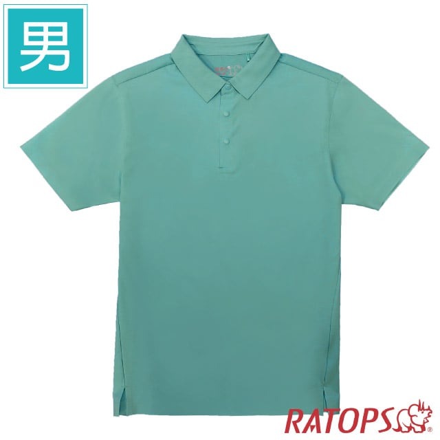 【瑞多仕-RATOPS】男款 無縫涼感彈性短袖POLO衫/DB1775 灰綠色✿30E010